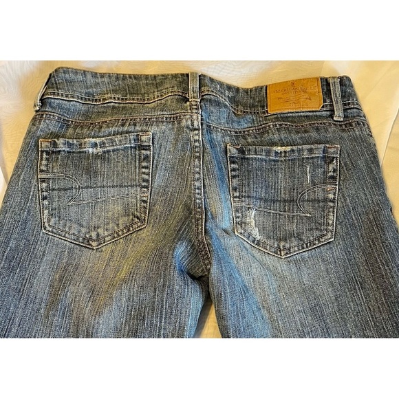 American Eagle Jeans Women 10 Short Flare Artist  Boho Distressed AE - Picture 8 of 8